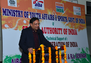 BFI President Ajay Singh inaugurating the AIBA Star One Courses
