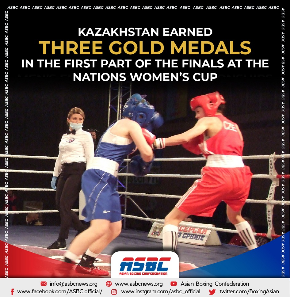 Kazakhstan earned three gold medals in the first part of the finals at